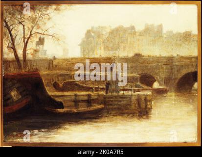 Pont-Neuf und Ile de la Cite, vom Quai Conti aus gesehen, 1902. Stockfoto