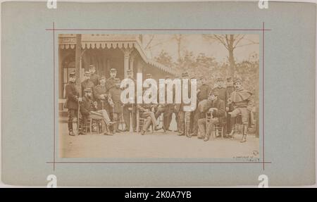 Gruppenportrait der Soldaten, 1870. Stockfoto