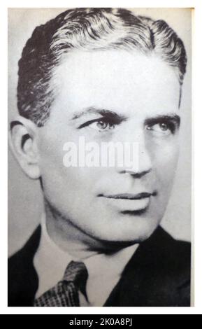 Henry Agard Wallace (7. Oktober 1888 - 18. November 1965) war ein amerikanischer Politiker, Journalist, Landwirt und Geschäftsmann, der 33. als Vizepräsident der Vereinigten Staaten, 11. als US-Landwirtschaftsminister und 10. als US-Handelsminister fungierte. Er war der Kandidat der Progressiven Partei bei den Präsidentschaftswahlen 1948. Stockfoto