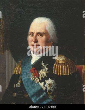 Porträt von Ludwig XVIII. (1755-1824), König von Frankreich, 1814. Stockfoto