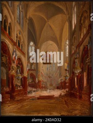 Skizze für die Taufe von Louis-Philippe-Albert d'Orl &#xe9;ans, Graf von Paris, 1842. Stockfoto