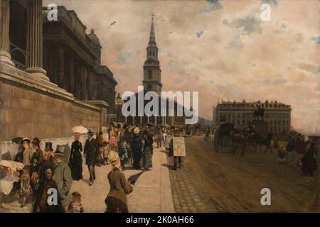 The National Gallery and St. Martin's Church (London), c1878. Stockfoto