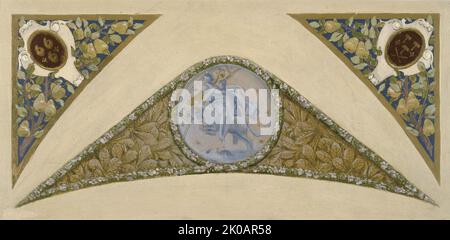 Skizze für die „Festivaltreppe“ im Hotel de Ville in Paris: Aries, c1888-1898. Stockfoto