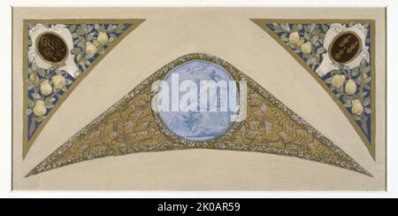 Skizze für die 'Festivaltreppe' im Hotel de Ville in Paris: Virgo, zwischen 1888 und 1898. Stockfoto