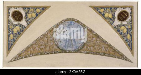 Skizze für die „Festivaltreppe“ im Hotel de Ville in Paris: Krebs, zwischen 1888 und 1898. Stockfoto