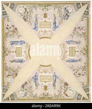 Skizze für die „Festival Staircase“ im Hotel de Ville in Paris: Mai zwischen 1888 und 1898. Stockfoto