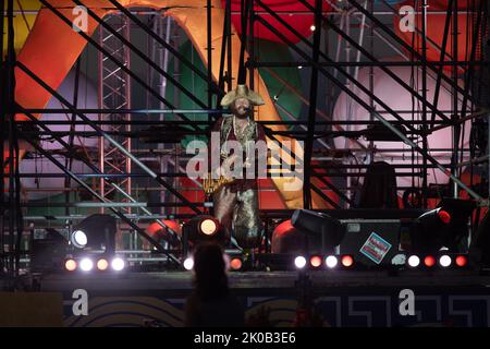 Aereoporto di Bresso, Bresso, Italien, 10. September 2022, Lorenzo Jovanotti Cherubini auf der Bühne in Bresso für die Jova Beach Party während der Jova Beach Party - italienische Sängerin Musikkonzert Stockfoto