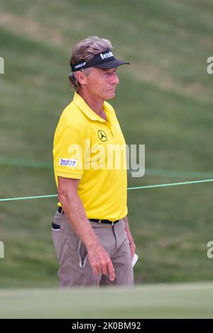 Jennings, Missouri, USA . 10. September 2022: Golfer Bernhard langer während der zweiten Runde des Ascension Charity Classic im Norwood Hills Country Club in Jennings, MO Richard Ulreich/CSM Credit: CAL Sport Media/Alamy Live News Stockfoto