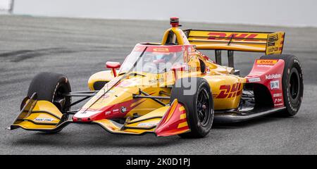 10. September 2022 Monterey, CA, USA Andretti autosport-Fahrer Romain Grosjean an der Spitze der Korkenzieher während des Firestone Grand Prix von Monterey Praxis # 2 auf dem WeatherTech Raceway Laguna Seca Monterey, CA Thurman James / CSM Stockfoto