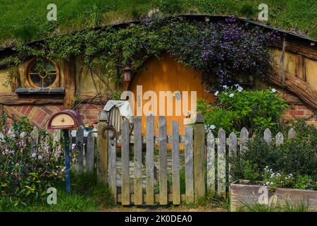 Sackende, Neuseeland, Hobbiton Stockfoto