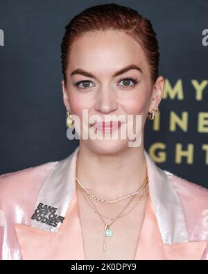 WEST HOLLYWOOD, LOS ANGELES, KALIFORNIEN, USA - 10. SEPTEMBER: Die amerikanische Schauspielerin Britt Lower kommt bei der jährlichen Primetime Emmy Awards 74. von Hollywood Reporter und sag-AFTRA, die am 10. September 2022 im Penthouse in Beverly, 8899, in West Hollywood, Los Angeles, Kalifornien, USA, stattfand. (Foto von Xavier Collin/Image Press Agency) Stockfoto