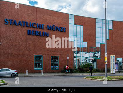 Die Münze Berlin SNB produziert ein Fünftel aller deutschen Münzen, Ollenhauer Straße 97,Reinickendorf, Berlin,Deutschland Stockfoto