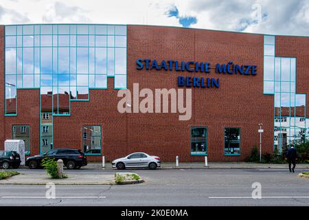 Die Münze Berlin SNB produziert ein Fünftel aller deutschen Münzen, Ollenhauer Straße 97,Reinickendorf, Berlin,Deutschland Stockfoto