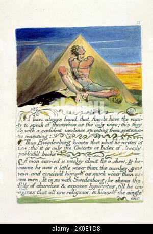 The Marriage of Heaven and Hell, c1794 von William Blake (1757-1827). William Blake war ein englischer Dichter, Maler und Grafiker. Stockfoto