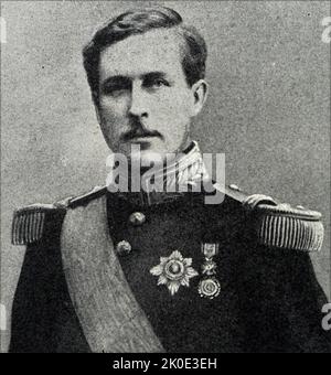 Albert I. (8. April 1875 - 17. Februar 1934) regierte von 1909 bis 1934 als König der Belgier. Er regierte während einer ereignisreichen Zeit in der Geschichte Belgiens, einschließlich der Zeit des Ersten Weltkriegs (1914-1918), als 90 Prozent Belgiens vom Deutschen Reich überrannt, besetzt und regiert wurden. Stockfoto