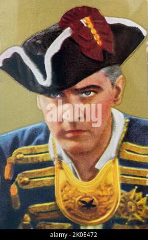 John Barrymore (geboren John Sidney Blyth; 14. Oder 15. Februar 1882 - 29. Mai 1942) war ein amerikanischer Schauspieler auf Bühne, Leinwand und Radio. Stockfoto