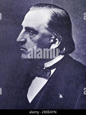 Jean-Martin Charcot (1825 - 1893) französischer Neurologe und Professor für anatomische Pathologie. Er ist heute vor allem für seine Arbeit über Hypnose und Hysterie bekannt. Charcot ist bekannt als 'der Gründer der modernen Neurologie'. Stockfoto