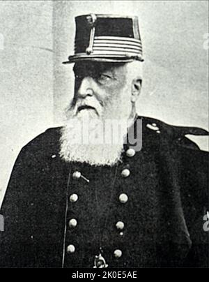 Leopold II. (9. April 1835 - 17. Dezember 1909) war von 1865 bis 1909 der zweite König der Belgier und von 1885 bis 1908 durch seine eigenen Bemühungen der König-Souverän des Kongo-Freistaates. Stockfoto