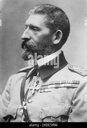 Ferdinand (1865 - 1927), mit dem Spitznamen Infregitorul (Unifier), war von 1914 bis zu seinem Tod im Jahr 1927 König von Rumänien. Stockfoto