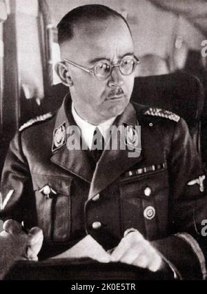 Heinrich Luitpold Himmler (1900 - 1945) Reichsführer der Schutzstaffel (SS) und ein führendes Mitglied der NSDAP. Himmler war einer der mächtigsten Männer in Nazi-Deutschland und ein Hauptarchitekt des Holocaust. Stockfoto