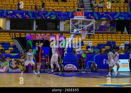 Recife, Brasilien. 10.. September 2022. Finale der Copa América de Basketball Men, FIBA Americup Brazil 2022, das am Samstag (10) im Ginásio Geraldo Magalhães, bekannt als Ginásio Geraldão, in Recife (PE), Brasilien, ausgetragen wird. Quelle: Marcelino Luis/FotoArena/Alamy Live News Stockfoto