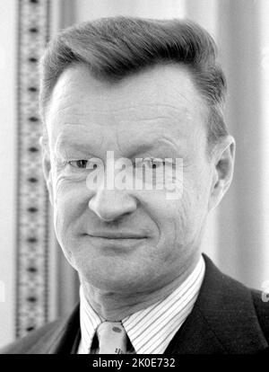 Zbigniew Kazimierz Brzezinski (1928 - 2017) polnisch-amerikanischer Diplomat und Politikwissenschaftler. Von 1966 bis 1968 war er Berater von Präsident Lyndon B. Johnson und von 1977 bis 1981 nationaler Sicherheitsberater von Präsident Jimmy Carter. Stockfoto