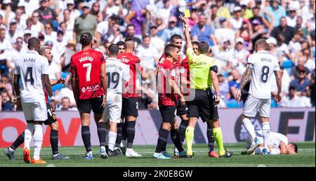 Madrid, Spanien. 11. September 2022. La Liga Spanisches Fußballspiel La Liga Real Madrid vs Mallorca im Bernabeu Stadion, Madrid 11 September, 2022 900/Cordon Pressequelle: CORDON PRESS/Alamy Live News Stockfoto