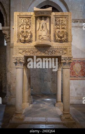 Abtei von San Clemente a Casauria, Provinz Pescara, Abruzzen, Italien, Europa. Stockfoto