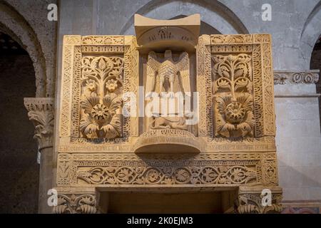 Abtei von San Clemente a Casauria, Provinz Pescara, Abruzzen, Italien, Europa. Stockfoto