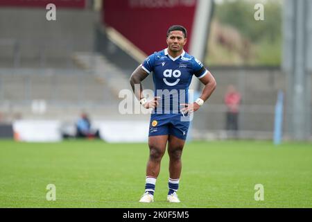 Eccles, Großbritannien. 20.. Mai 2016. Sale Sharks Manu Tuilagi während des Spiels der Gallagher Premiership Sale Sharks vs Northampton Saints im AJ Bell Stadium, Eccles, Großbritannien, 11.. September 2022 (Foto von Steve Flynn/News Images) in Eccles, Großbritannien am 5/20/2016. (Foto von Steve Flynn/News Images/Sipa USA) Quelle: SIPA USA/Alamy Live News Stockfoto