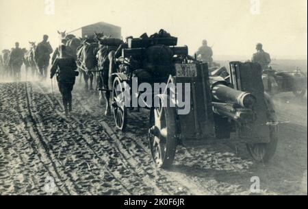 WW2. Deutscher Armeekonvoi in Russland während der Operation Barbarossa. 1942-43. Stockfoto