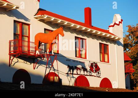 Beliebtes Restaurant in Ft Worth Stockyards Stockfoto