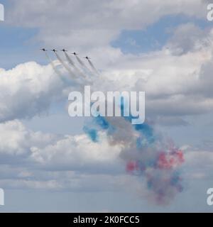 Rote Pfeile zeigen Team, scarborough Militärtag 2022 Stockfoto