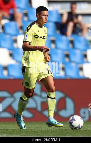 Reggio Emilia, Italien. 11. September 2022. Nehuen Perez (Udinese Calcio) während US Sassuolo gegen Udinese Calcio, italienische Fußballserie A Spiel in Reggio Emilia, Italien, September 11 2022 Quelle: Independent Photo Agency/Alamy Live News Stockfoto