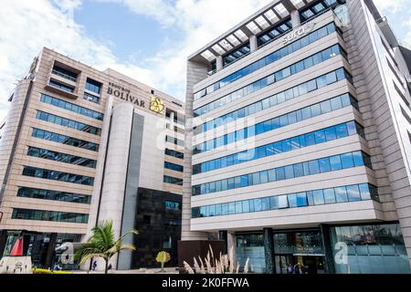 Bogota Kolumbien, Avenida El Dorado Calle 26, Seguros Bolivar Versicherungsgesellschaft Avenida El Dorado Calle 26 Bürogebäude vor dem Eingang Stockfoto