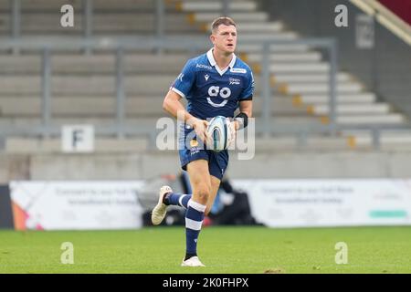 Eccles, Großbritannien. 20.. Mai 2016. Sale Sharks Sam James während des Spiels der Gallagher Premiership Sale Sharks vs Northampton Saints im AJ Bell Stadium, Eccles, Großbritannien, 11.. September 2022 (Foto von Steve Flynn/News Images) in Eccles, Großbritannien am 5/20/2016. (Foto von Steve Flynn/News Images/Sipa USA) Quelle: SIPA USA/Alamy Live News Stockfoto