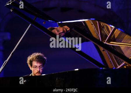 Can Çakmur, Solo-Klavierkonzert, Brahms Pollença-Festival, Mallorca, Balearen, Spanien Stockfoto