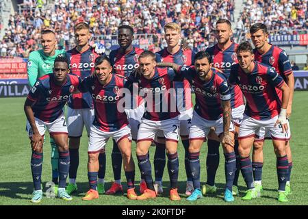 Bologna, Italien. 11. September 2022. Bologna Foto-Team während Bologna FC vs ACF Fiorentina, italienische Fußballserie Ein Spiel in Bologna, Italien, September 11 2022 Quelle: Independent Photo Agency/Alamy Live News Stockfoto