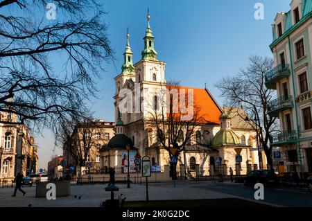 Barockkirche St. Anna in Krakau, Polen. Stockfoto