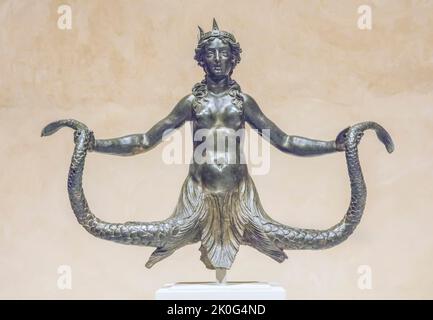 Bronzestatue von Siren Rom, Italien ca. 1570 -90 im Metropolitan Museum of Art (MET) Manhattan, NYC, USA Stockfoto