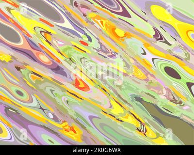 Mehrfarbige diagonale Ausbrüche für Textilien oder Stoffe. Wellenförmige nahtlose Muster für Urlaub oder Veranstaltungen, Modetrends, Scrapbooking, Tapete, Interieur Stockfoto