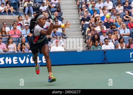 Coco Gauff (USA) tritt bei den US Open Tennis Championships 2022 an. Stockfoto