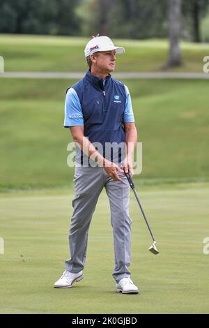 Jennings, Missouri, USA. 11. September 2022: Golfer David Toms am letzten Tag des Ascension Charity Classic im Norwood Hills Country Club in Jennings, MO Richard Ulreich/CSM Credit: CAL Sport Media/Alamy Live News Stockfoto