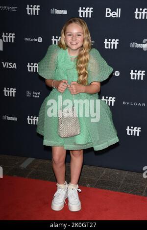 Toronto, Kanada. 11. September 2022. Alix West Lefler kommt zur Premiere von The Good Nurse am 11. September 2022 während des Toronto International Film Festival 2022 in Toronto, Kanada. (Foto von Dominic Chan/Sipa USA) Quelle: SIPA USA/Alamy Live News Stockfoto