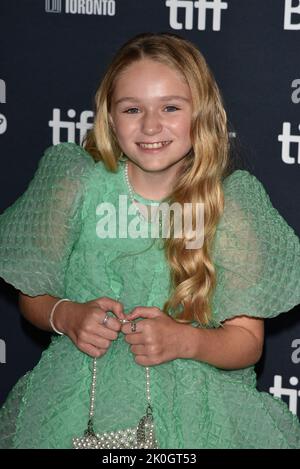 Toronto, Kanada. 11. September 2022. Alix West Lefler kommt zur Premiere von The Good Nurse am 11. September 2022 während des Toronto International Film Festival 2022 in Toronto, Kanada. (Foto von Dominic Chan/Sipa USA) Quelle: SIPA USA/Alamy Live News Stockfoto