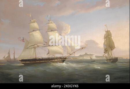 Der Händler Schnee Peru aus Dover Ölgemälde von William John Huggins 1841 Stockfoto