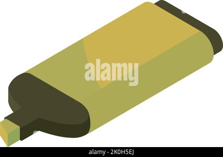 Isometrischer Schulmarker Stock Vektor