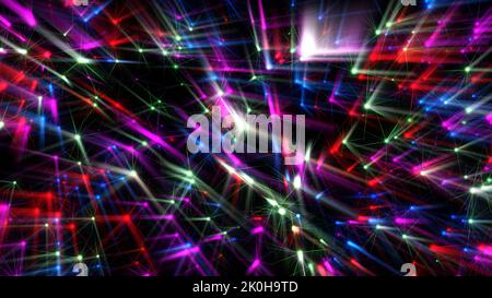 Laserstrahl Licht Neon Strahlen Illustration Rendern Stockfoto