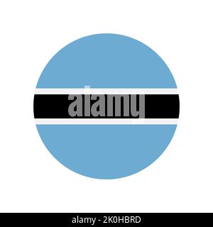 Botswana Vektorflagge isoliert auf weißem Hintergrund Stock Vektor