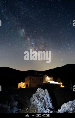 Milchstraße in Elcito, San Severino Marche, Italien, Europa Stockfoto